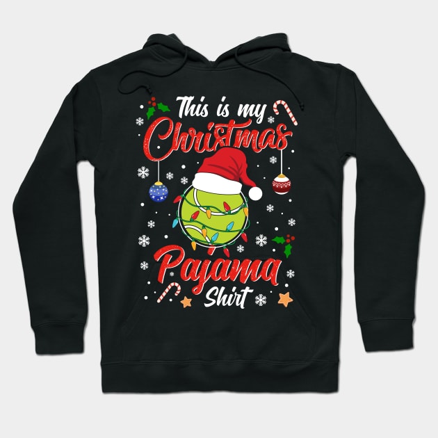 Funny Costume Family This is my Christmas Tennis Pajamas Hoodie by jodotodesign